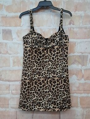NWT Leopard Print Cami Dress in Brown Tones